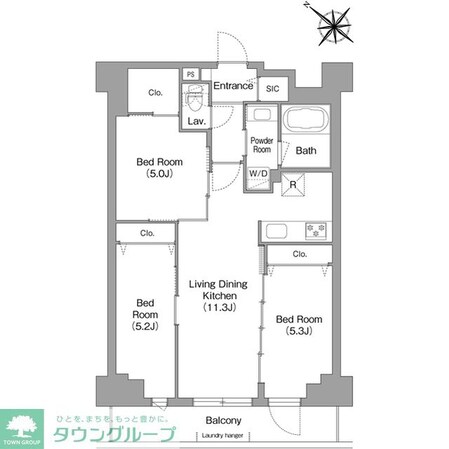 コンフォリア・リヴ豊洲キャナルの物件間取画像